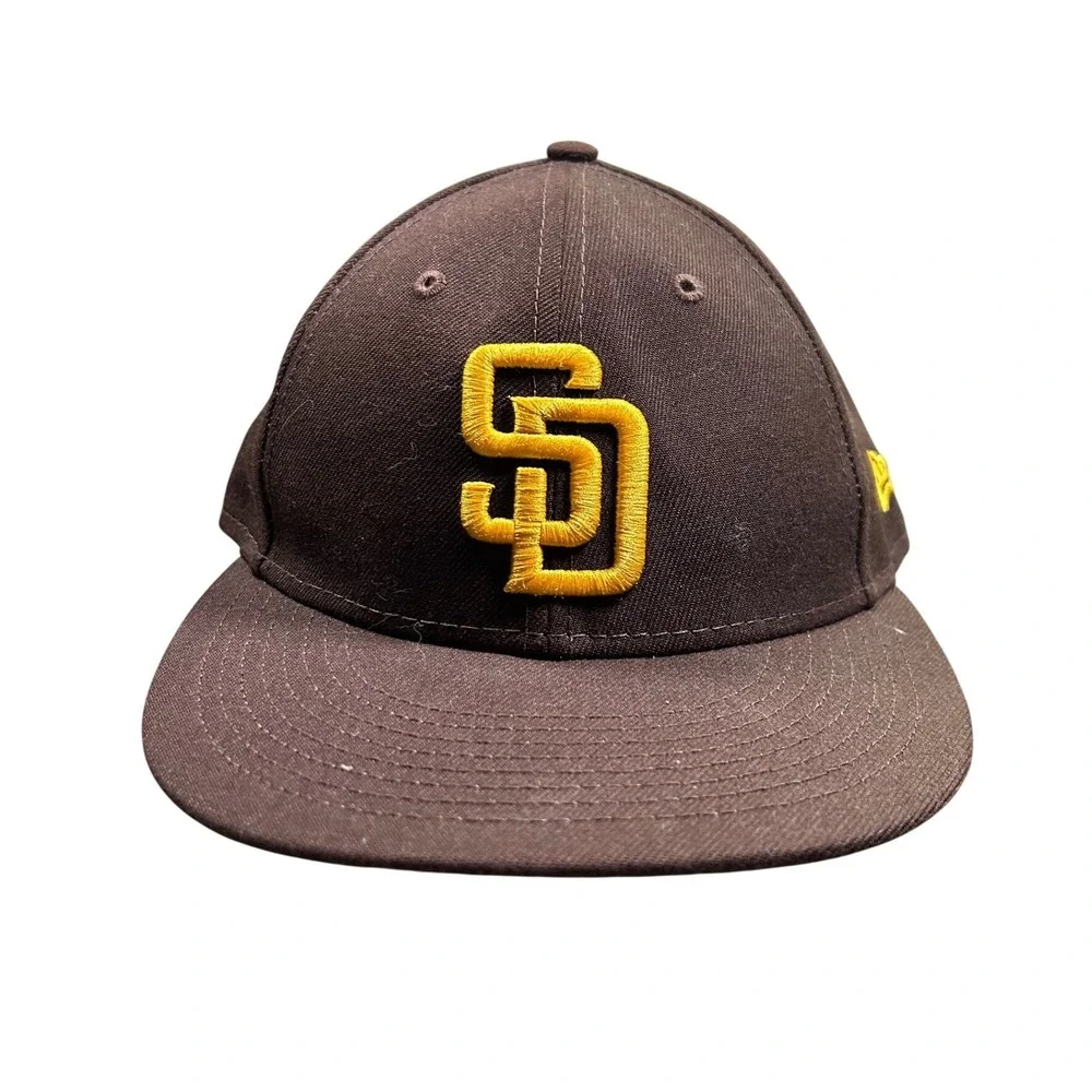 New Era 59FIFTY San Diego Padres Fitted Hat‎ Brown Yellow 7 3/8 MLB Cap Retro